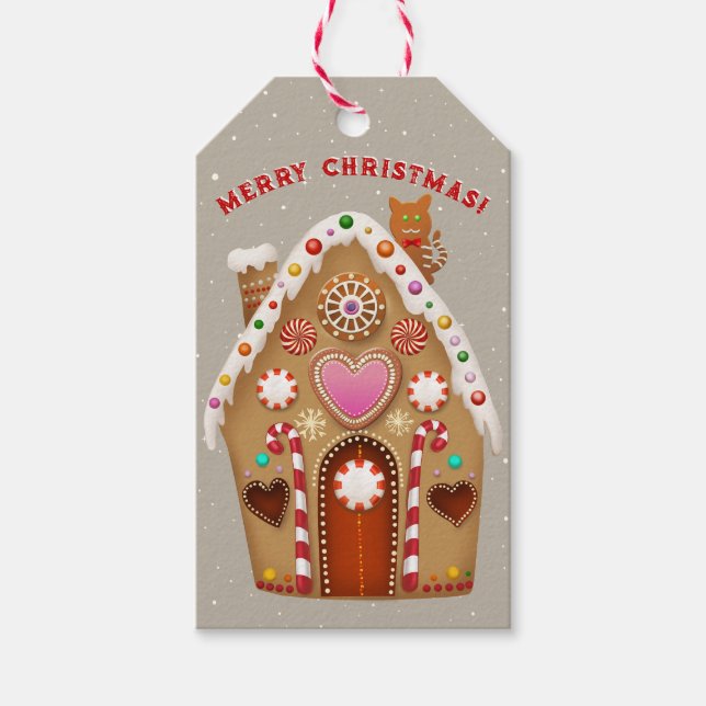 Delicious Gingerbread House Gift Tags (Front)