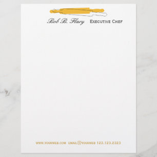 Delicious  Gourmet Cooking Chef  Restaurant Personalized Letterhead