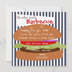 Delicious Hamburger Invitation