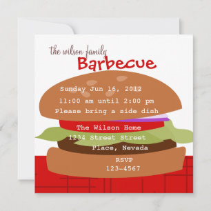 Delicious Hamburger Invitation