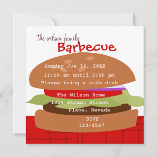 Delicious Hamburger Invitation
