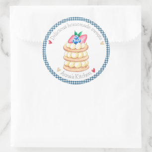 Delicious homemade sweets classic round sticker