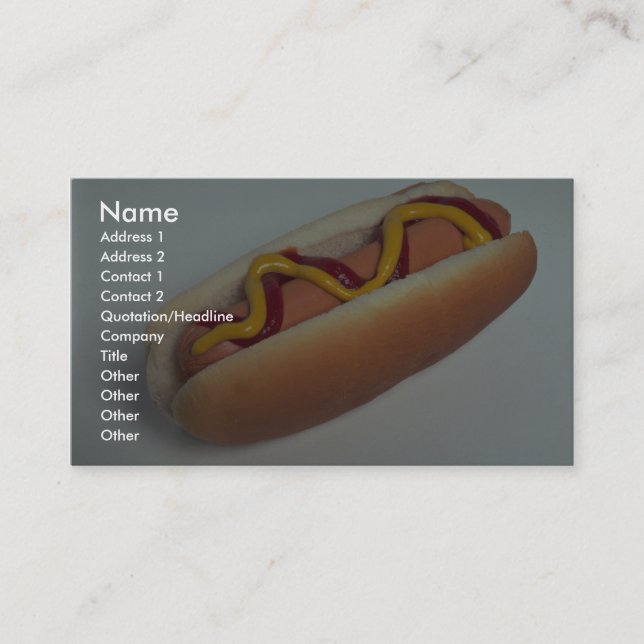 Delicious Hot dog Business Card (Front)