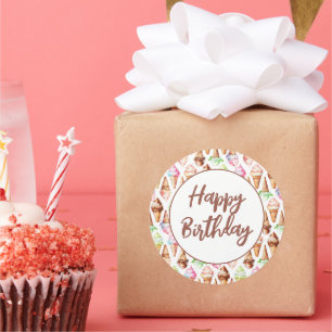 Delicious Ice Cream Cones Classic Round Sticker