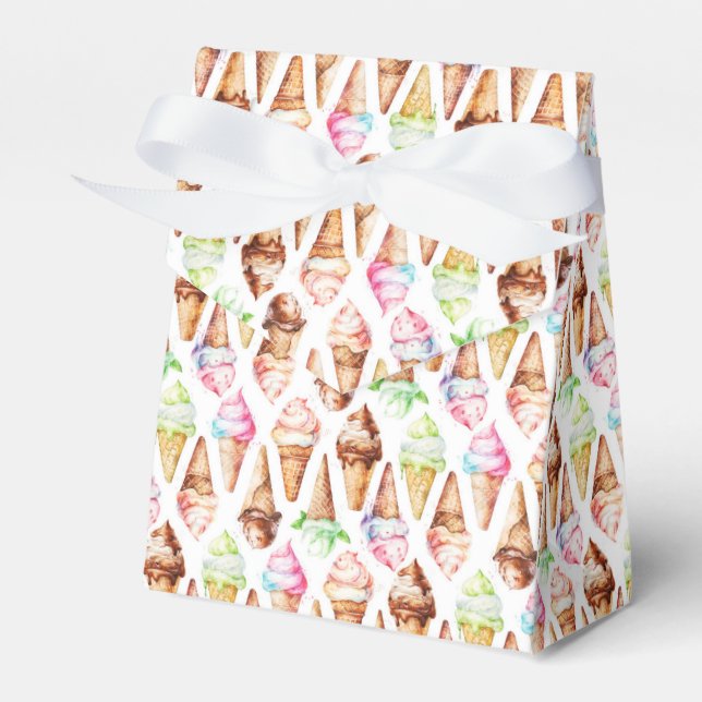 Delicious Ice Cream Cones Favour Box (Front Side)