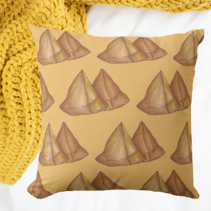 Delicious Indian Food Samosas Fried Samosa Pastry Cushion