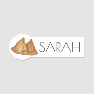 Delicious Indian Samosas Food Samosa Pastry Name Tag