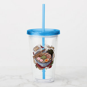 Delicious Japanese Ramen and Gyoza Dumplings. Acrylic Tumbler