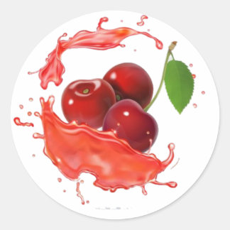 Delicious Juicy Cherries. Fruit T Shirt. Classic Round Sticker