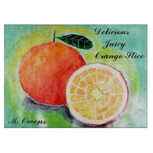 Delicious Juicy Orange Sliced Cutting Board (Front)