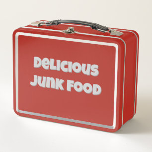 Delicious Junk Food Retro Vintage Old School  Metal Lunch Box