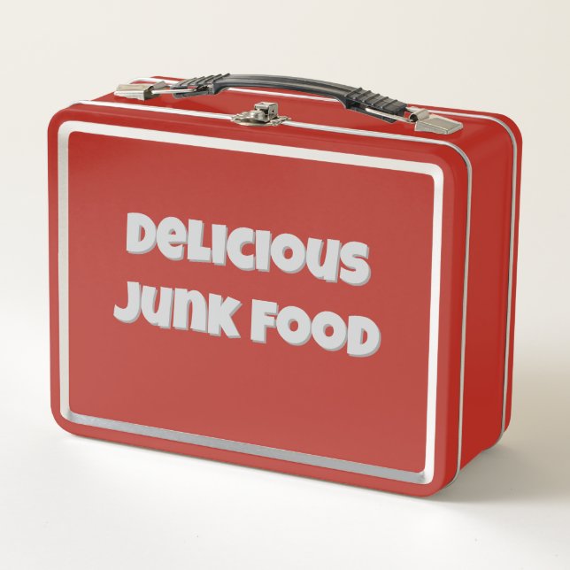 Delicious Junk Food Retro Vintage Old School  Metal Lunch Box (Front)