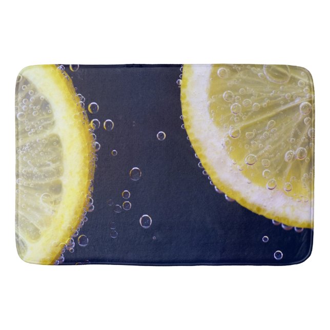 Delicious Lemon Slices in Water Bath Mat (Front)