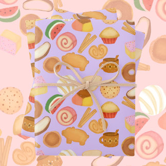 Delicious Mexican Pan Dulce Sweet Bread Wrapping Paper Sheet