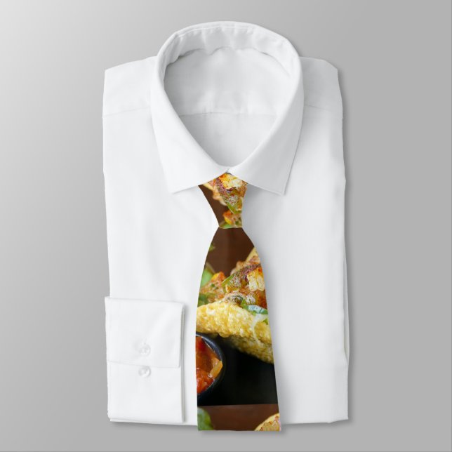 delicious Mexican Tacos photograph Tie (Tied)