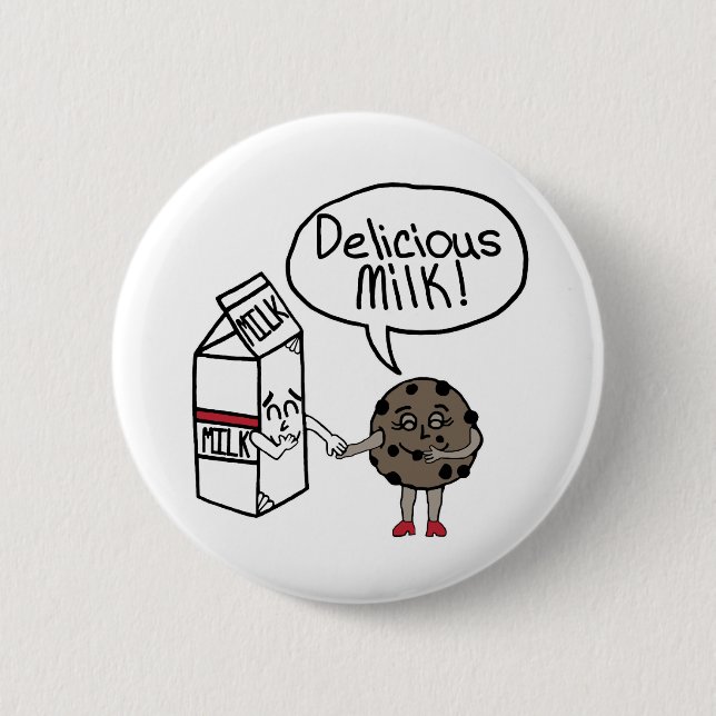 Delicious Milk 6 Cm Round Badge (Front)