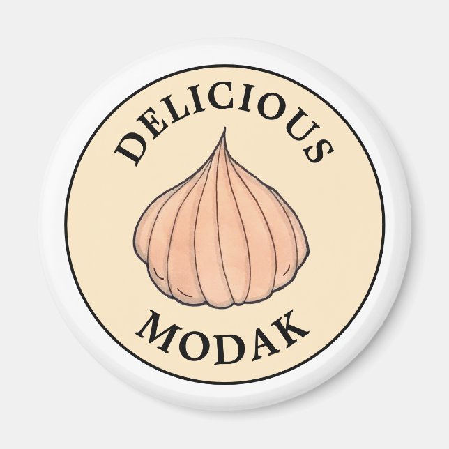 Delicious Modak Coconut Mithai Indian Sweet Magnet (Front)