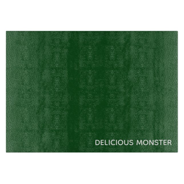 Delicious Monster green color name Cutting Board (Front)