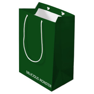 Delicious Monster green color name Medium Gift Bag