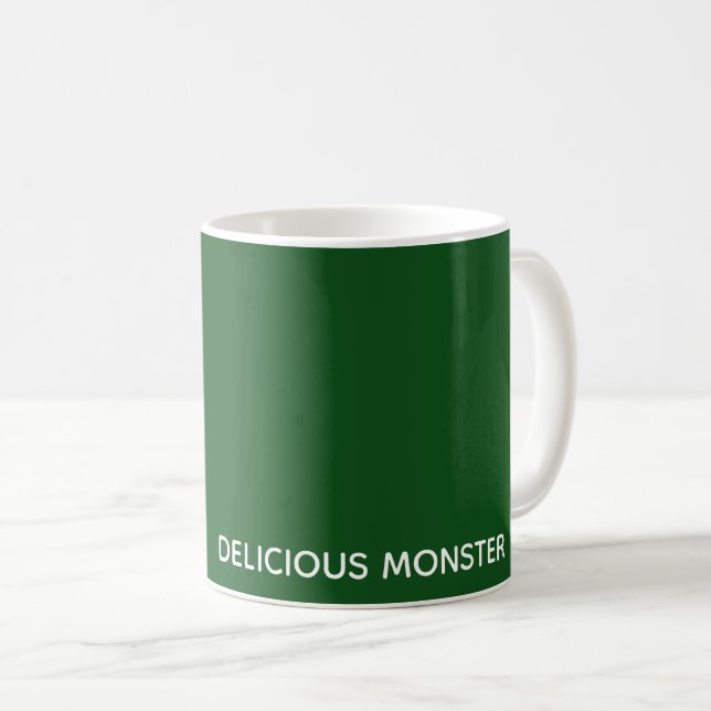 Delicious Monster green colour name Coffee Mug (Front Right)