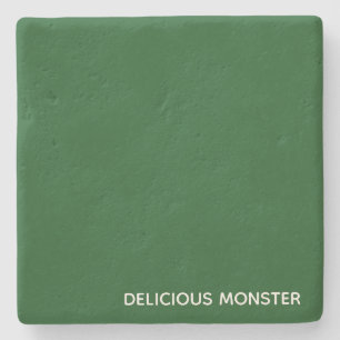 Delicious Monster green colour name Stone Coaster