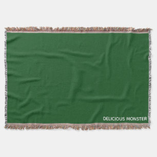 Delicious Monster green colour name Throw Blanket