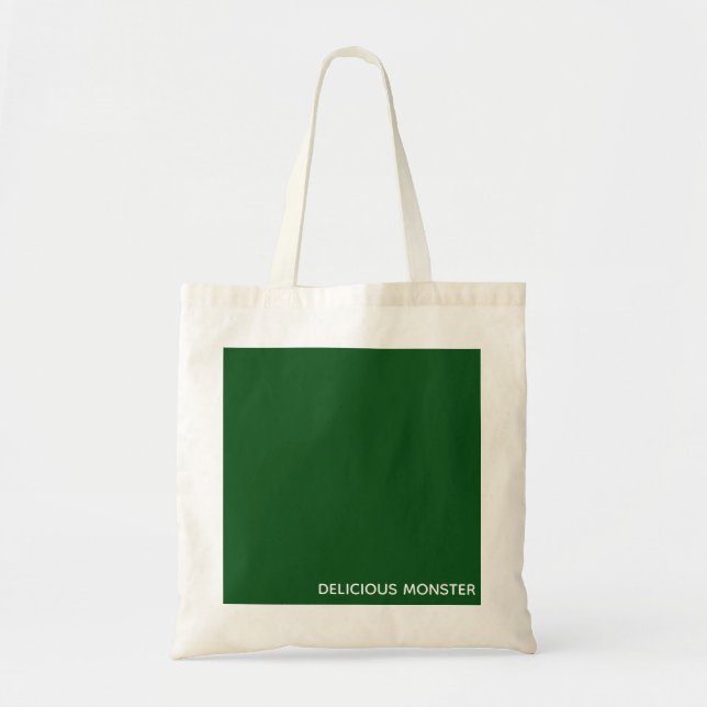 Delicious Monster green colour name Tote Bag (Front)