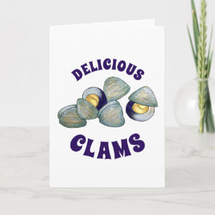 Delicious New England RI Steamed Clams Clambake Card