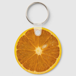 DELICIOUS ORANGE SLICE KEY RING