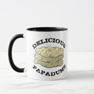 Delicious Papadums Indian Takeaway Food Flatbreads Mug