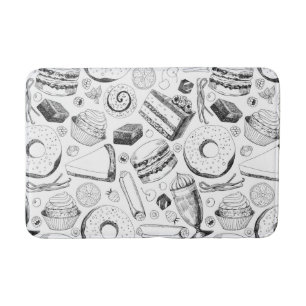 Delicious pattern bath mat
