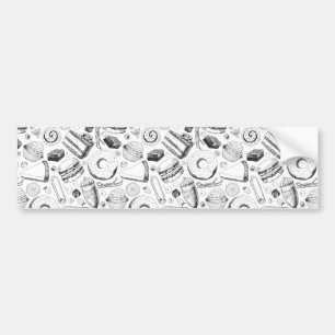Delicious pattern bumper sticker