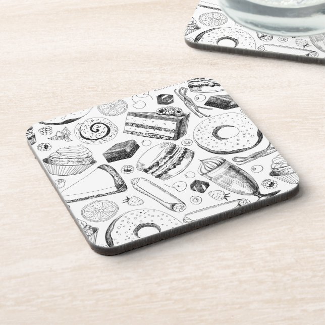 Delicious pattern coaster (Left Side)