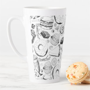 Delicious pattern latte mug