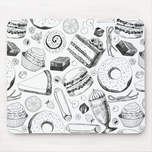 Delicious pattern mouse mat (Front)