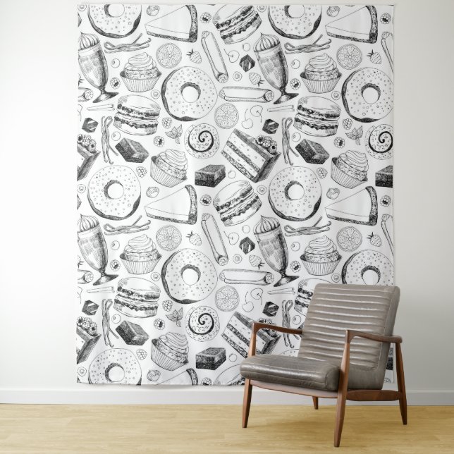 Delicious pattern tapestry (In Situ)