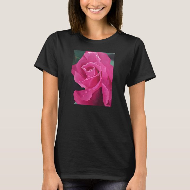 Delicious Pink Rose T/Shirt T-Shirt (Front)