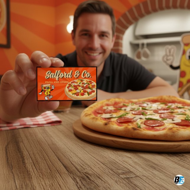 Delicious Pizza  - Customisable & Professional  Business Card (Creator Uploaded)