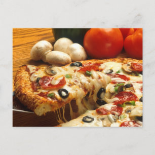 Delicious Pizza Postcard