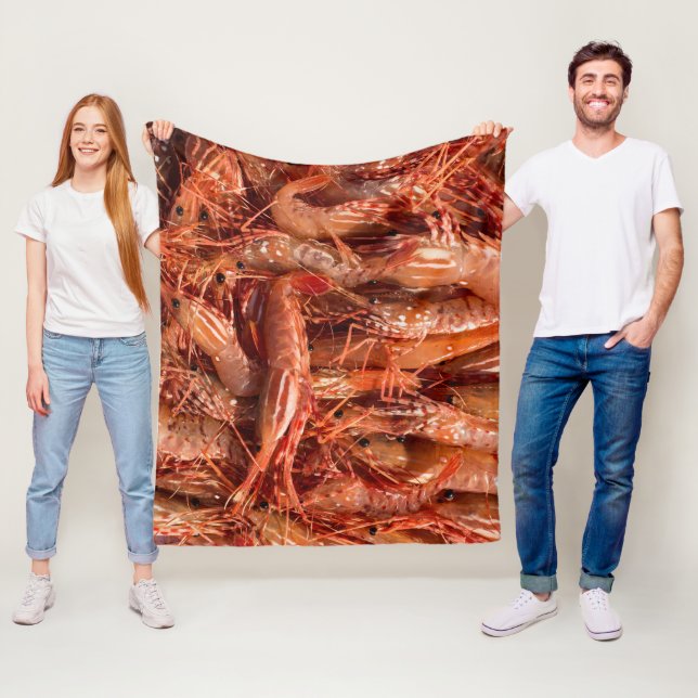 Delicious Prawns Fleece Blanket (In Situ)