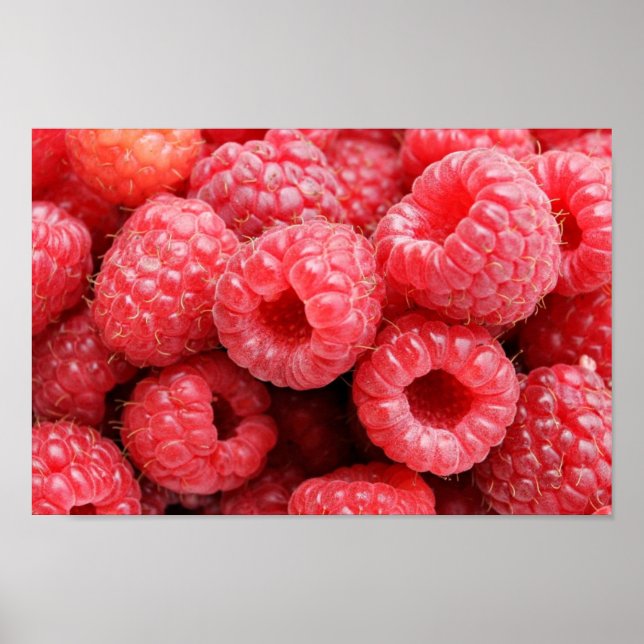 Delicious Raspberries Poster (Front)