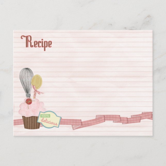 delicious recipe card (Front)