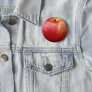 DELICIOUS RED APPLES 6 CM ROUND BADGE