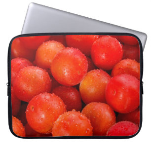 Delicious red cherry-plumbackground, bowl, cherry, laptop sleeve