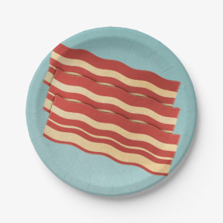 Delicious Retro Bacon Paper Plate