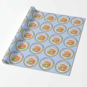Delicious Salmon Bagel Personalised  Wrapping Paper