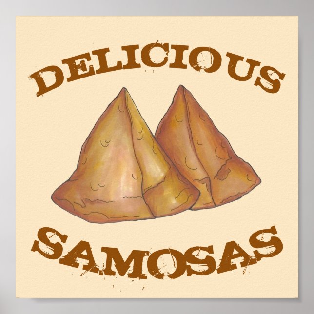 Delicious Samosas Indian Food Kitchen Decor (Front)