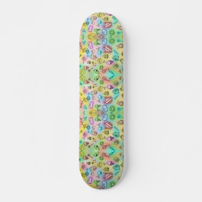 DELICIOUS SUMMER DESSERTS PATTERN SKATEBOARD (Front)
