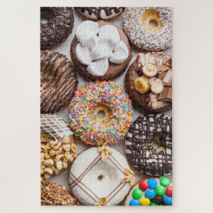 Delicious Sweet Tasty Doughnuts Treats Food Jigsaw Puzzle
