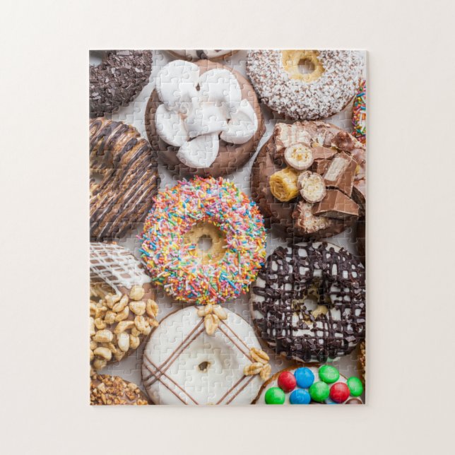 Delicious Sweet Tasty Doughnuts Treats Food Jigsaw Puzzle (Vertical)
